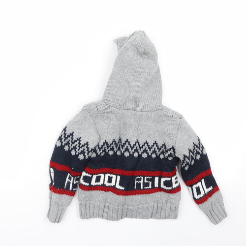 gsg roys Boys Multicoloured Geometric  Full Zip Jumper Size 2 Years