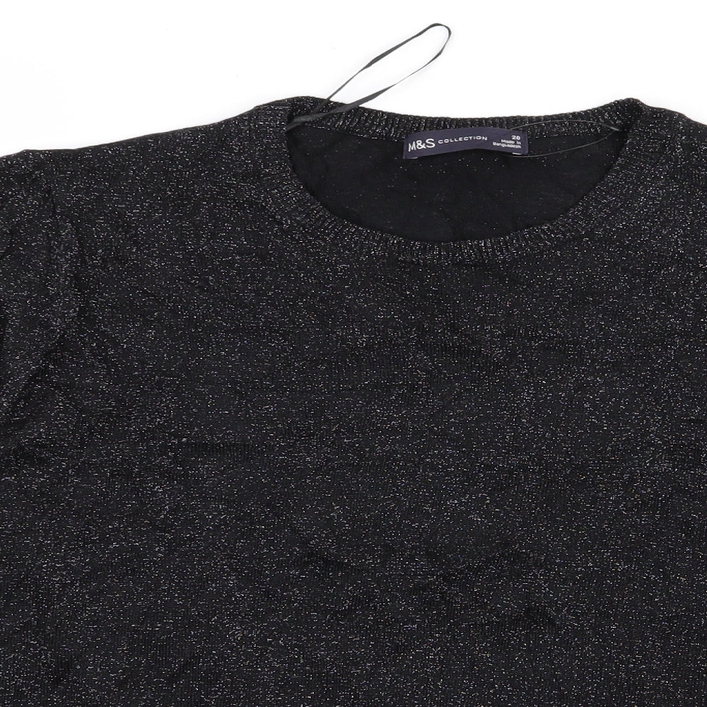 M&S Womens Black   Pullover Jumper Size 20