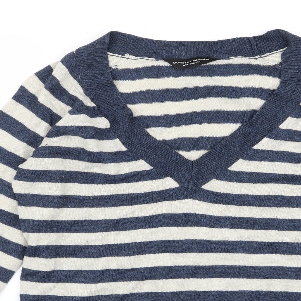 Dorothy Perkins Womens Multicoloured Striped  Pullover Jumper Size 10
