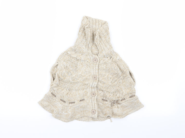 Matalan Girls Beige Cardigan Jumper Size 12-18 Months