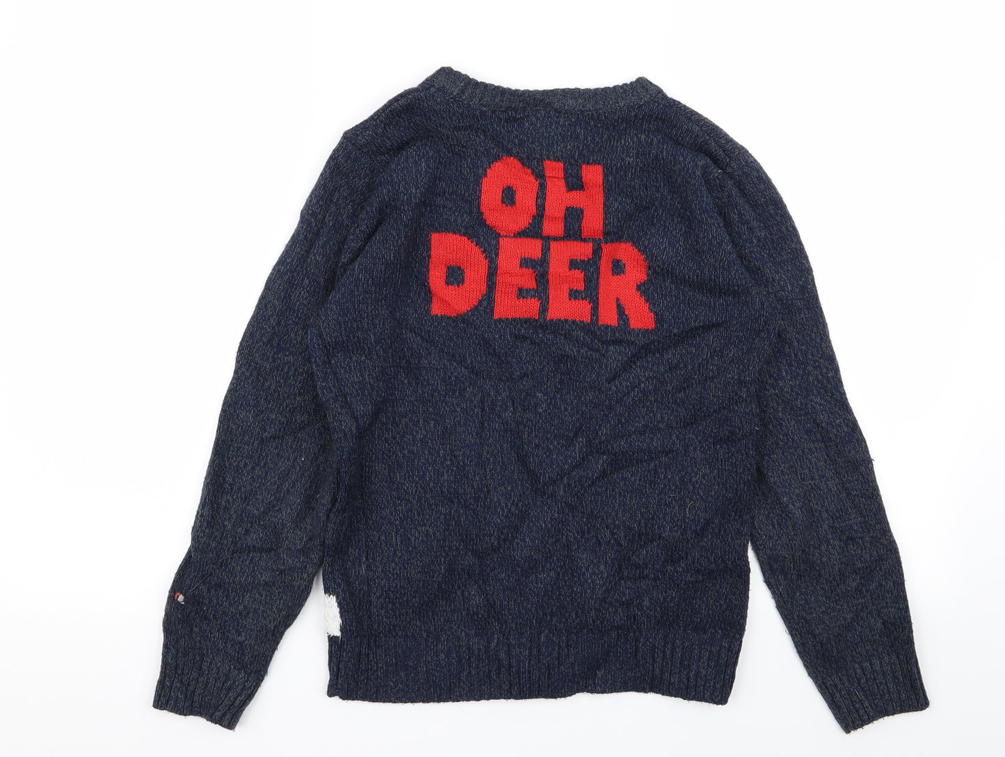 F&F Boys Blue   Pullover Jumper Size 9-10 Years  - chrismas jumper