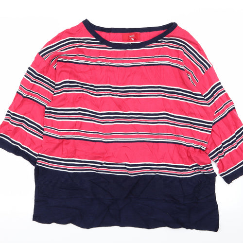 NEXT Womens Multicoloured Striped  Pullover Jumper Size 14