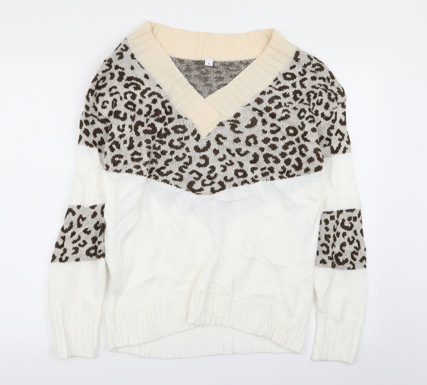Preworn Womens Multicoloured Animal Print  Pullover Jumper Size S