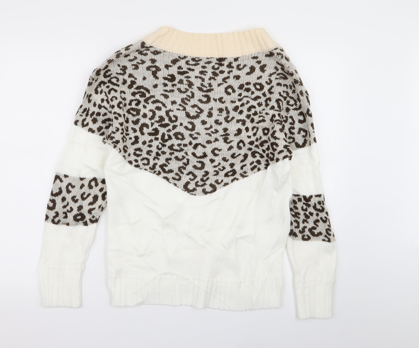 Preworn Womens Multicoloured Animal Print  Pullover Jumper Size S