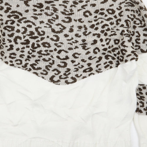 Preworn Womens Multicoloured Animal Print  Pullover Jumper Size S