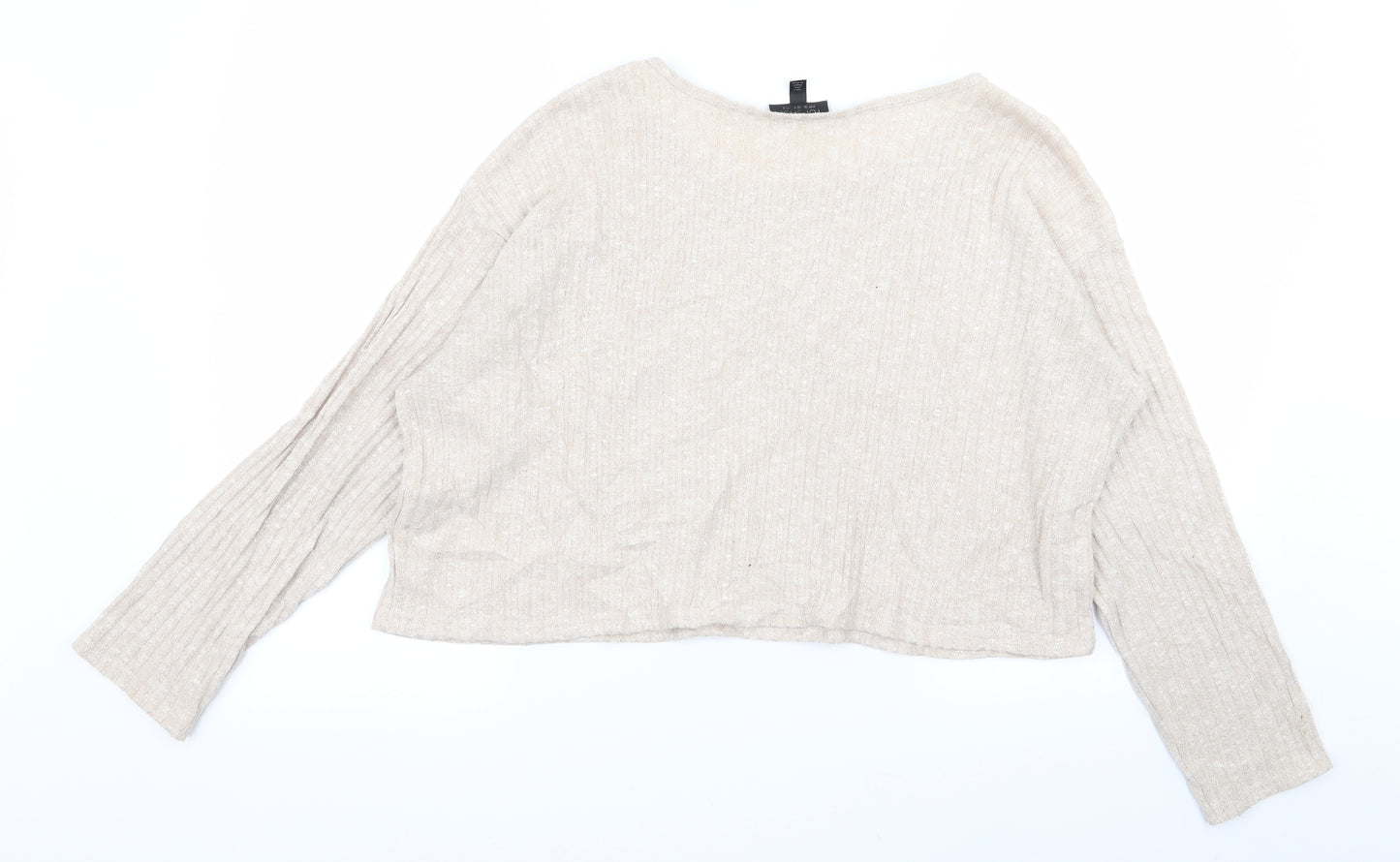 Topshop Womens Beige   Basic T-Shirt Size 8