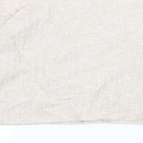 Topshop Womens Beige   Basic T-Shirt Size 8