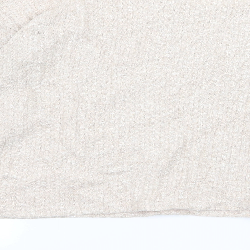 Topshop Womens Beige   Basic T-Shirt Size 8