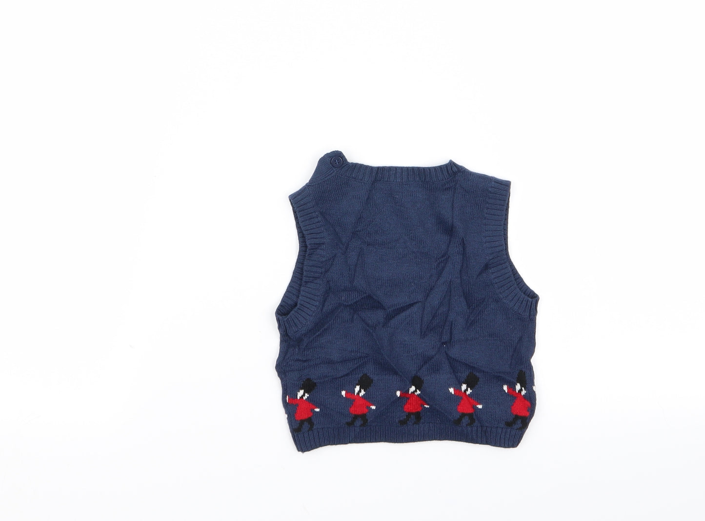 m Boys Blue Geometric  Pullover Jumper Size 0-3 Months