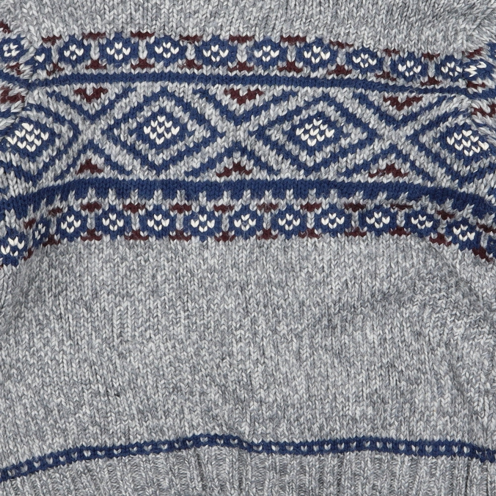 Primark Boys Multicoloured Geometric  Cardigan Jumper Size 12-13 Years