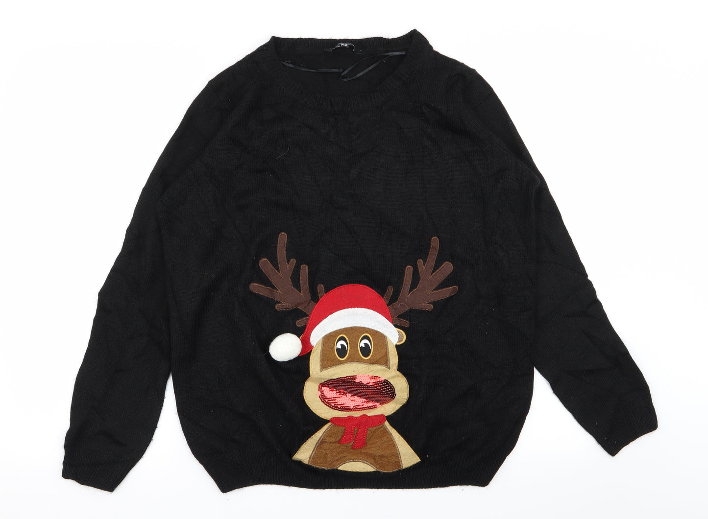 pep&co Womens Black   Pullover Jumper Size 18  - Christmas jumper