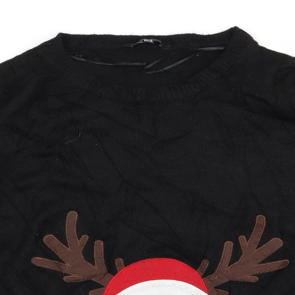 pep&co Womens Black   Pullover Jumper Size 18  - Christmas jumper
