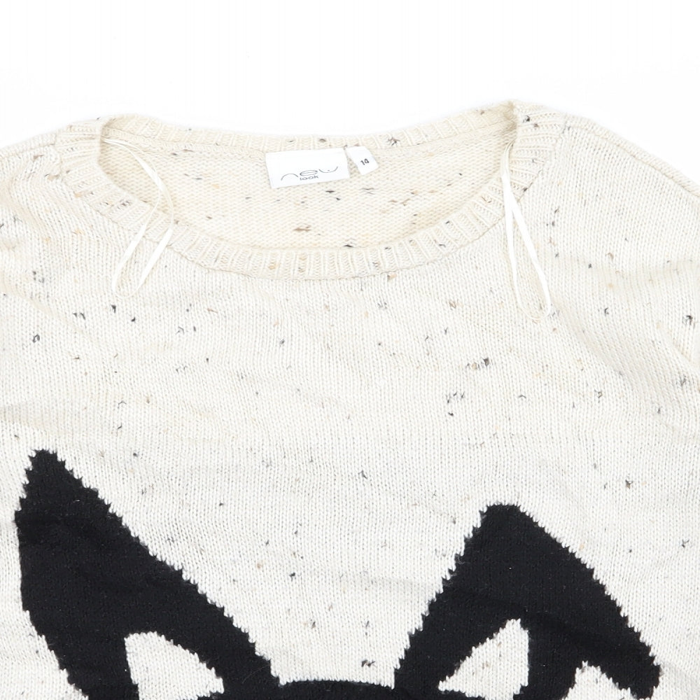 New Look Womens Beige   Pullover Jumper Size 14