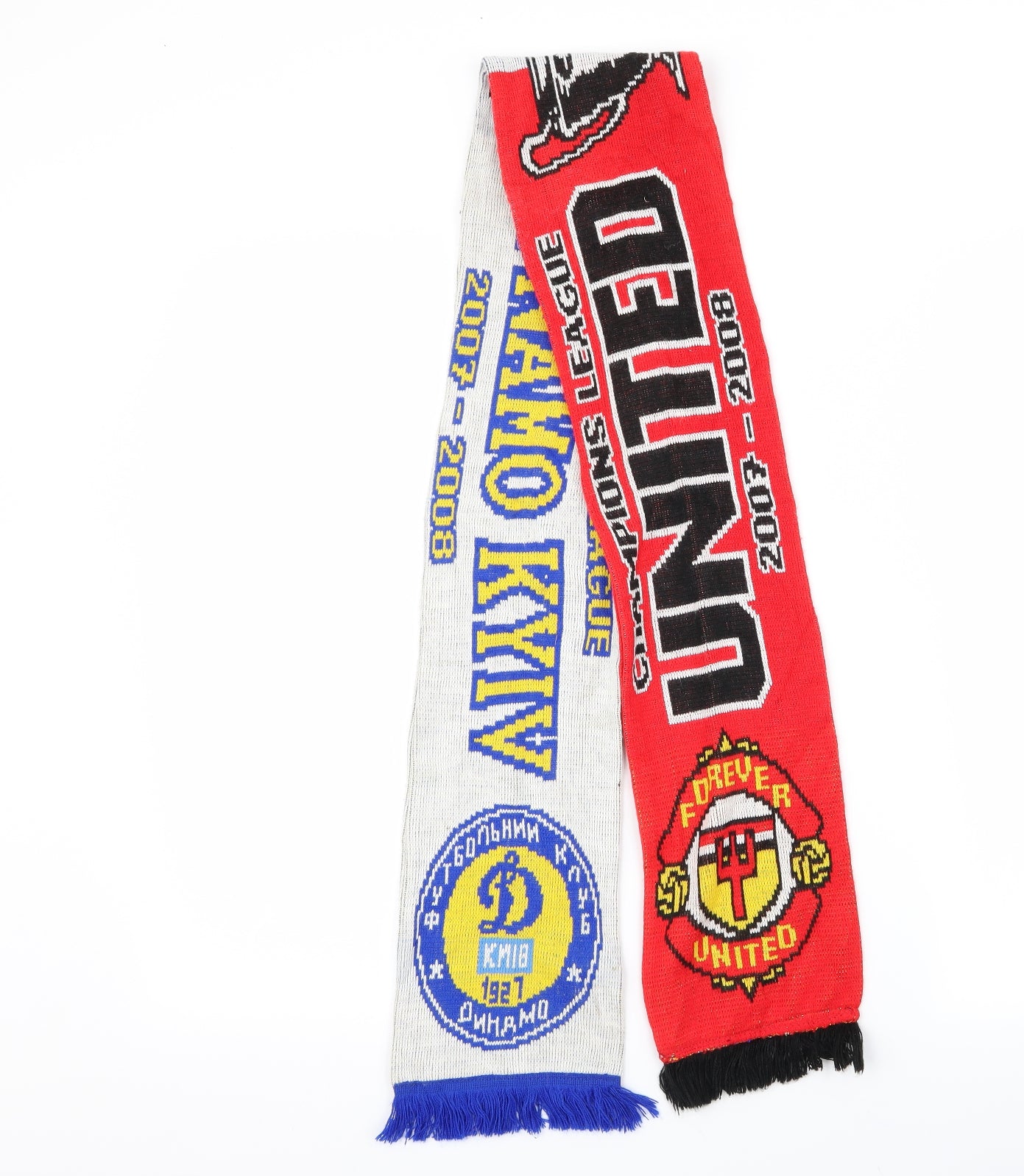 man united/dynamo kyiv Mens Multicoloured Geometric  Scarf  One Size