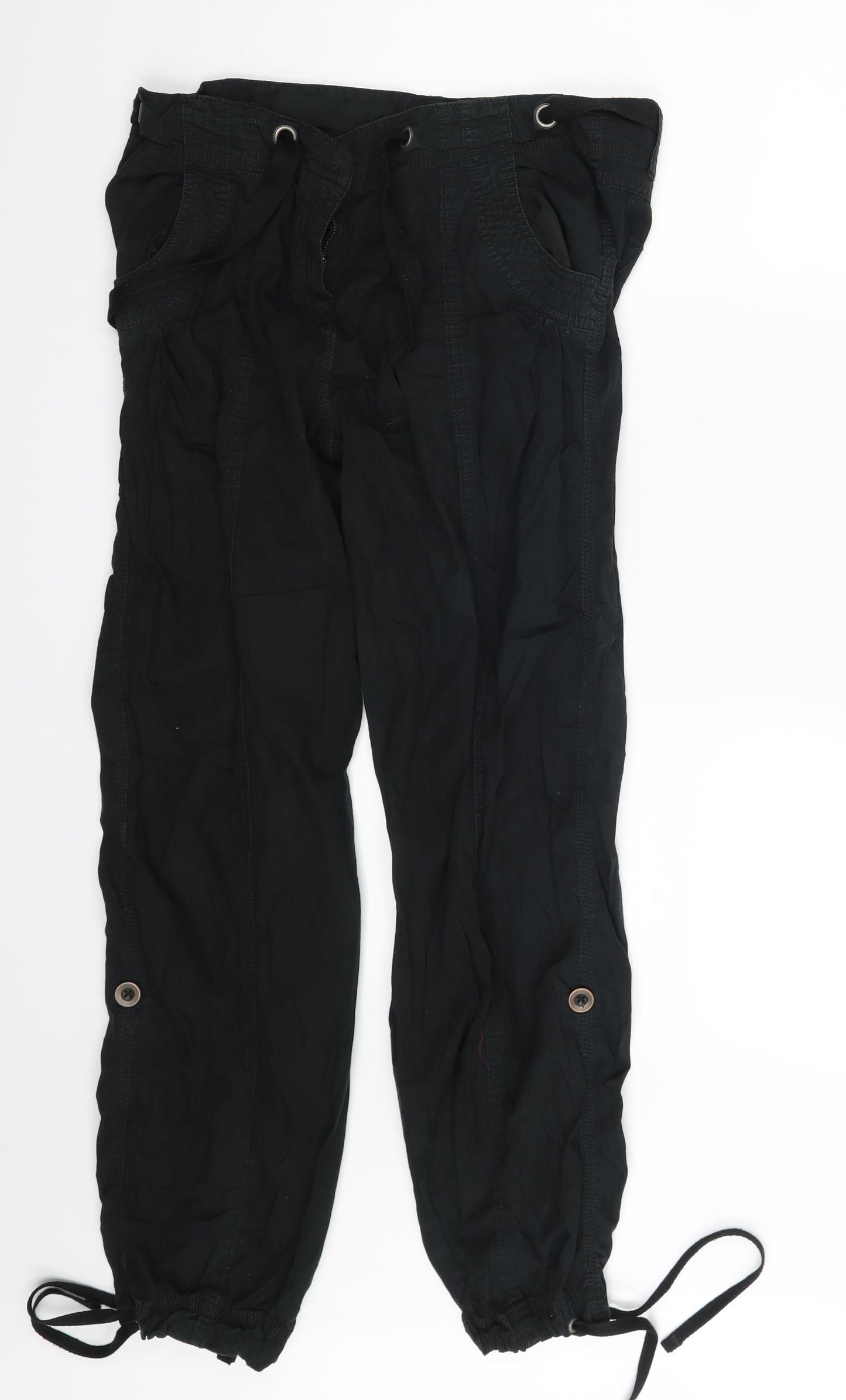 George Womens Black   Cargo Trousers Size 14 L28 in