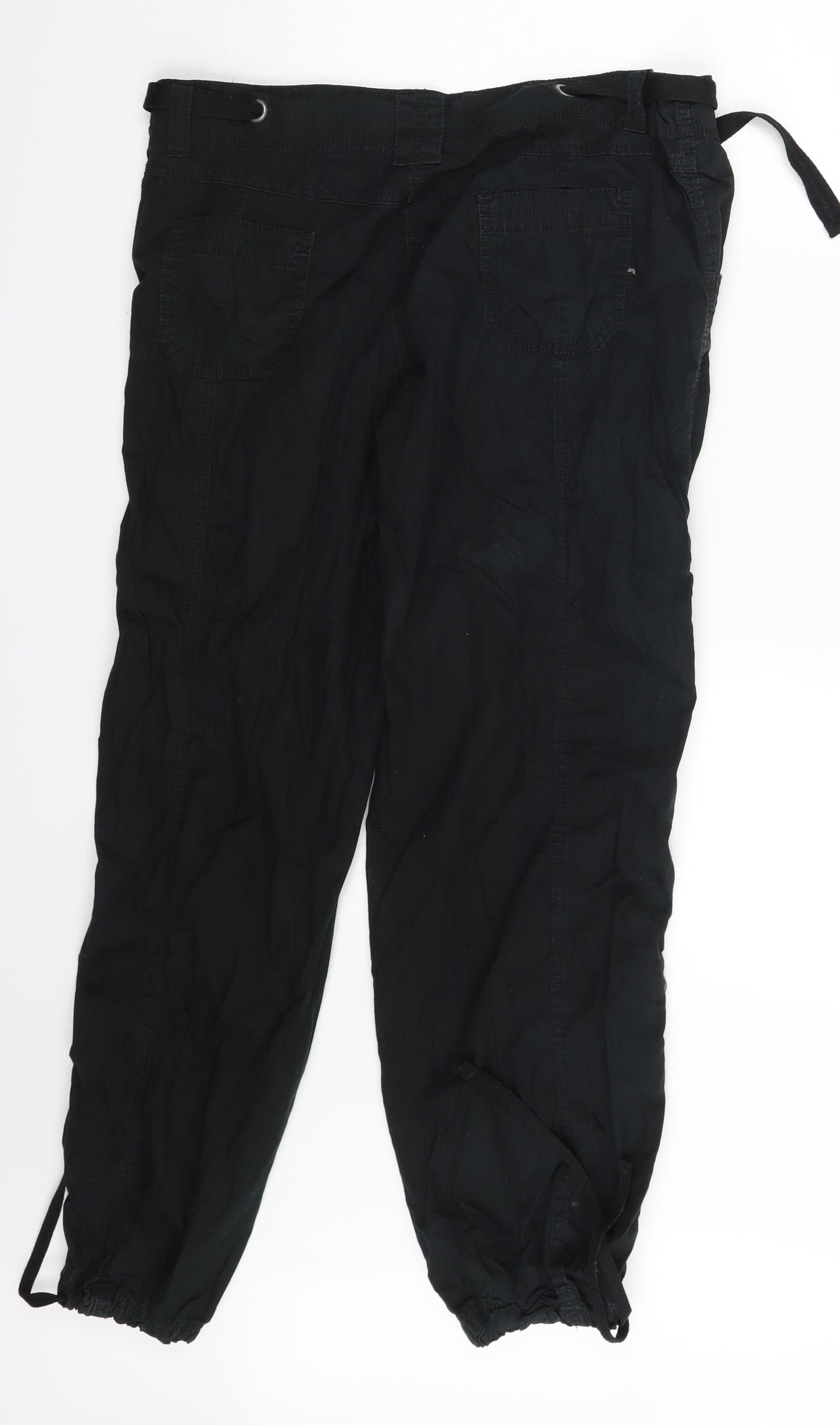 George Womens Black   Cargo Trousers Size 14 L28 in