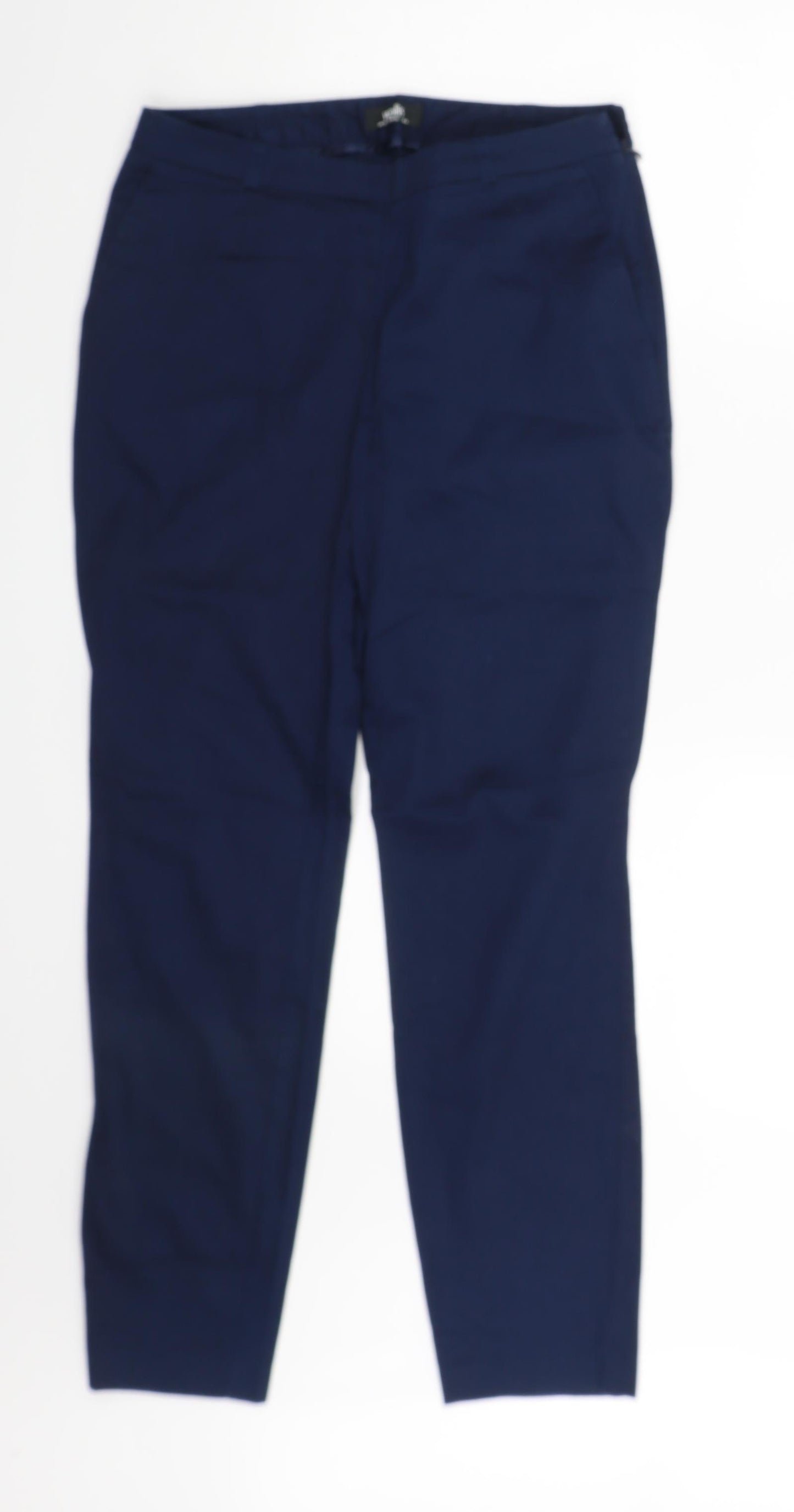 Wallis Womens Blue   Chino Trousers Size 10 L27 in