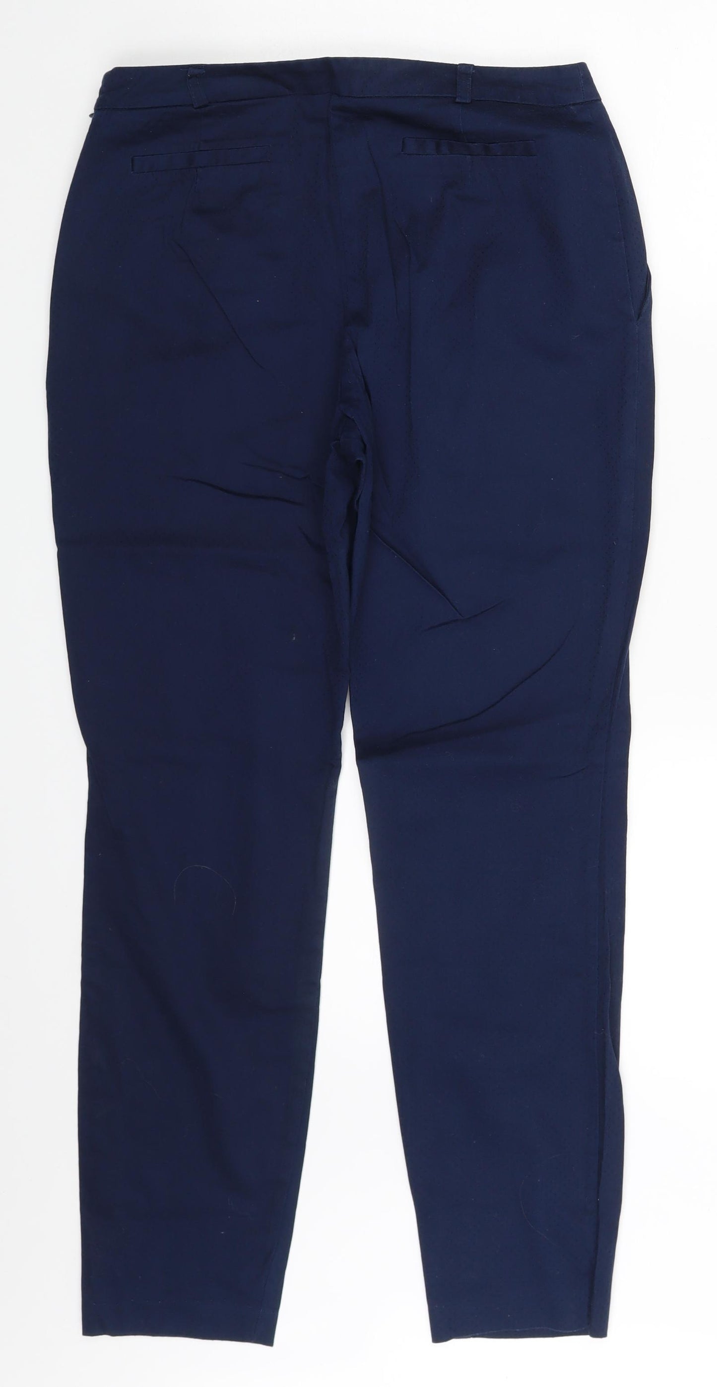 Wallis Womens Blue   Chino Trousers Size 10 L27 in