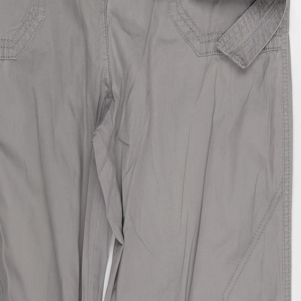 M&S Womens Grey   Cargo Trousers Size 14 L30 in
