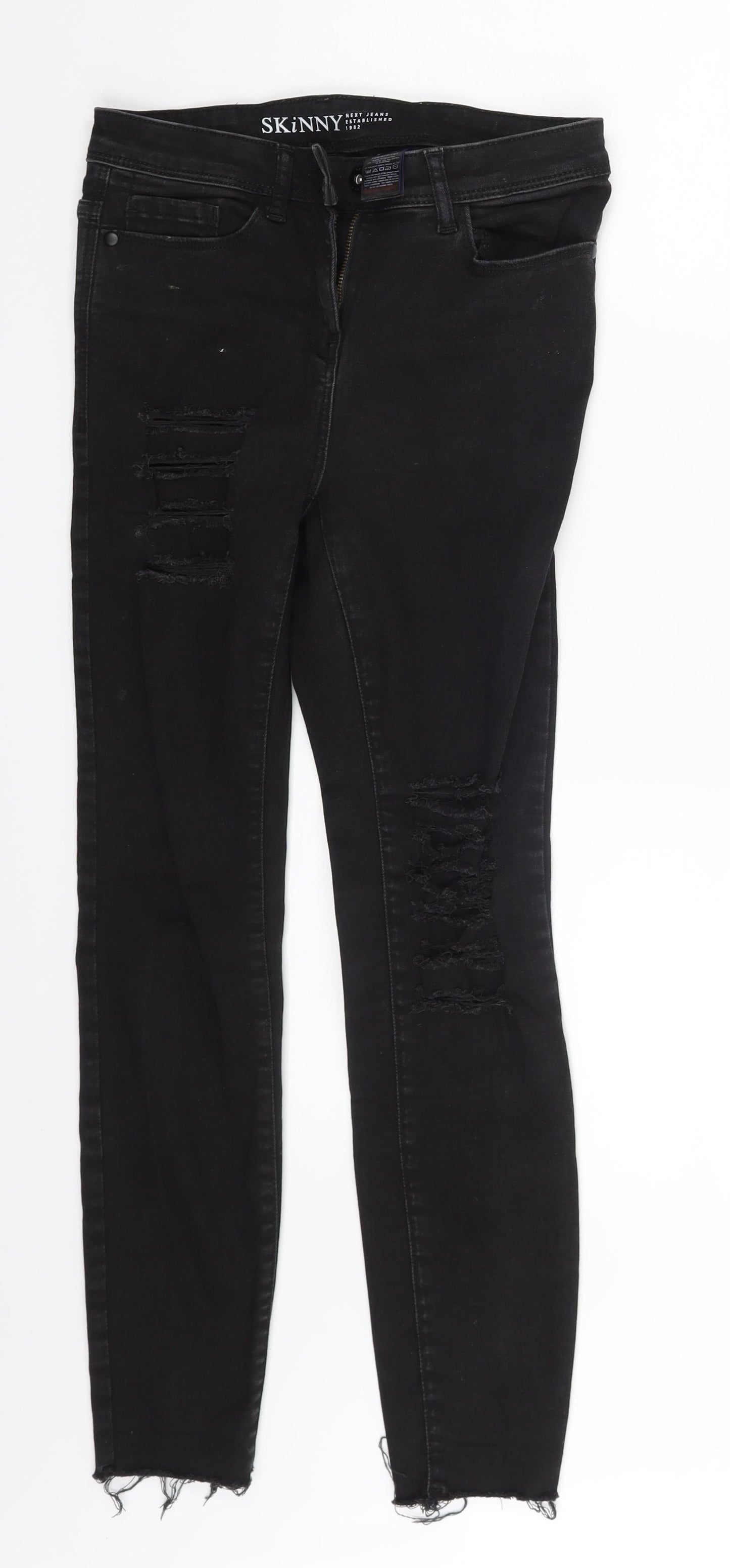 NEXT Womens Black  Denim Skinny Jeans Size 6 L24 in