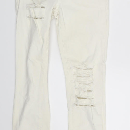 NEXT Womens Ivory  Denim Skinny Jeans Size 6 L24 in