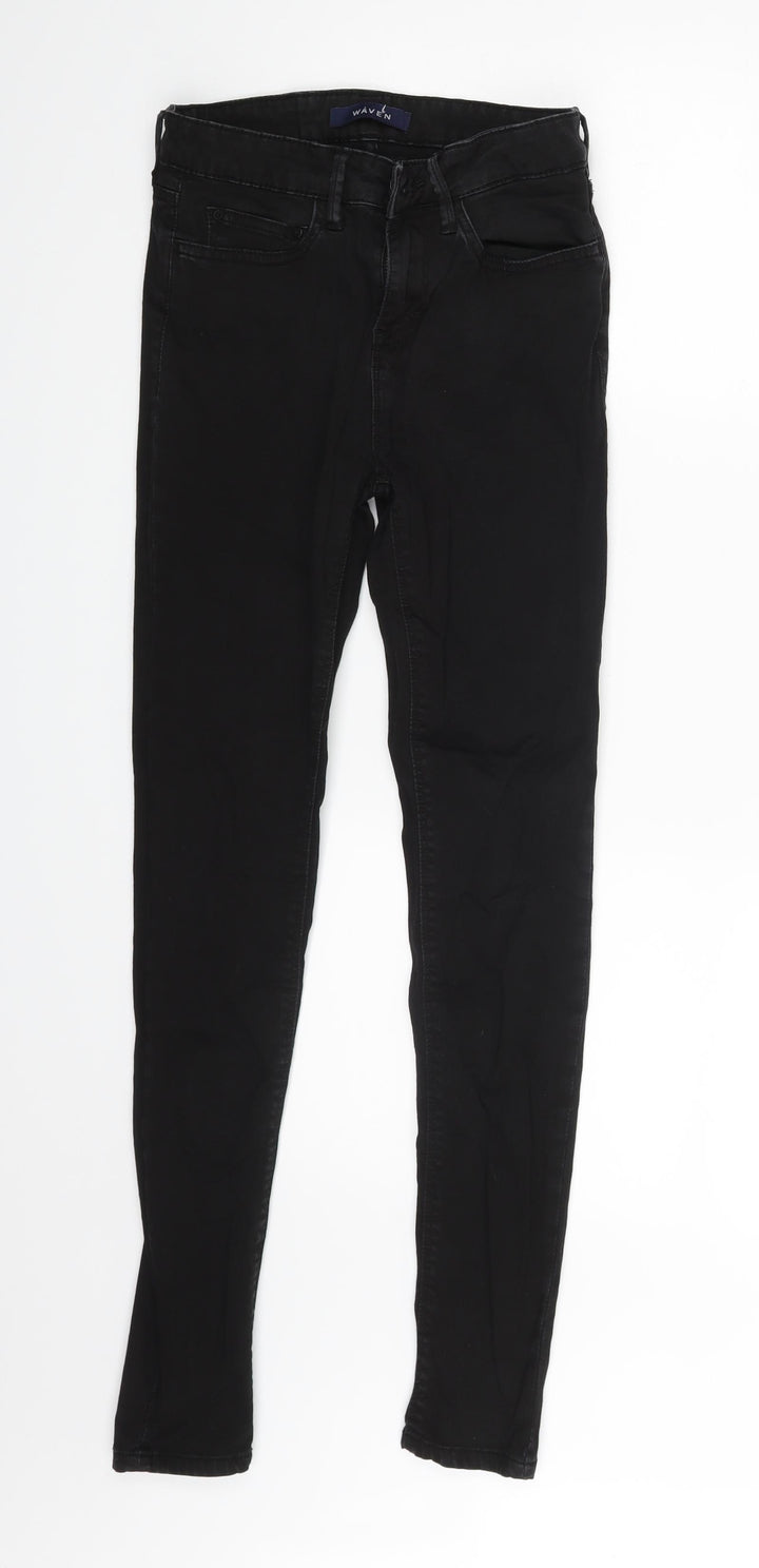 Waven Womens Black Denim Skinny Jeans Size 6 L20 in