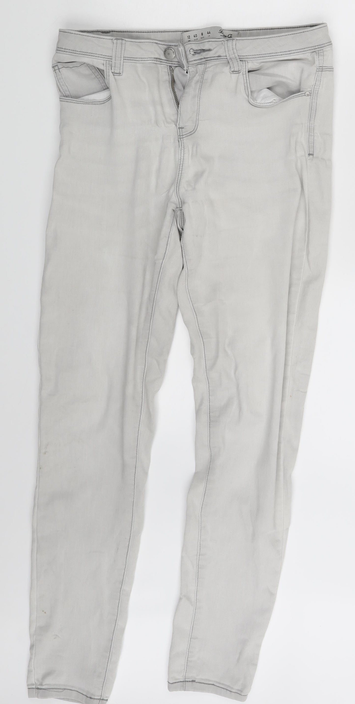 Denim Co. Womens White  Denim Skinny Jeans Size 12 L27 in