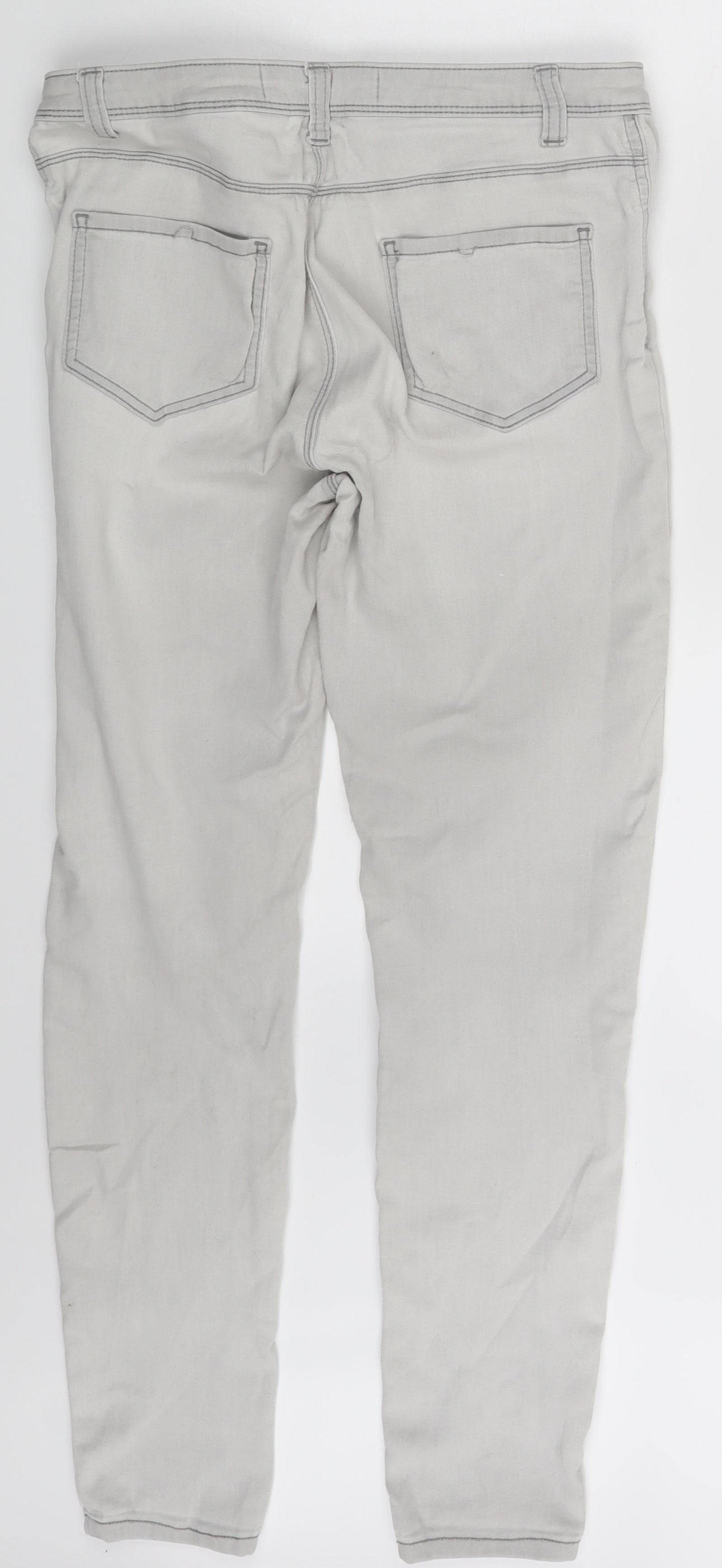 Denim Co. Womens White  Denim Skinny Jeans Size 12 L27 in