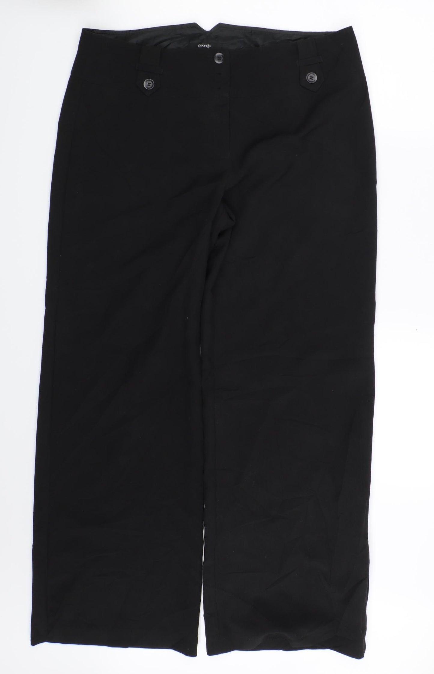 George Womens Black   Trousers  Size 16 L25 in