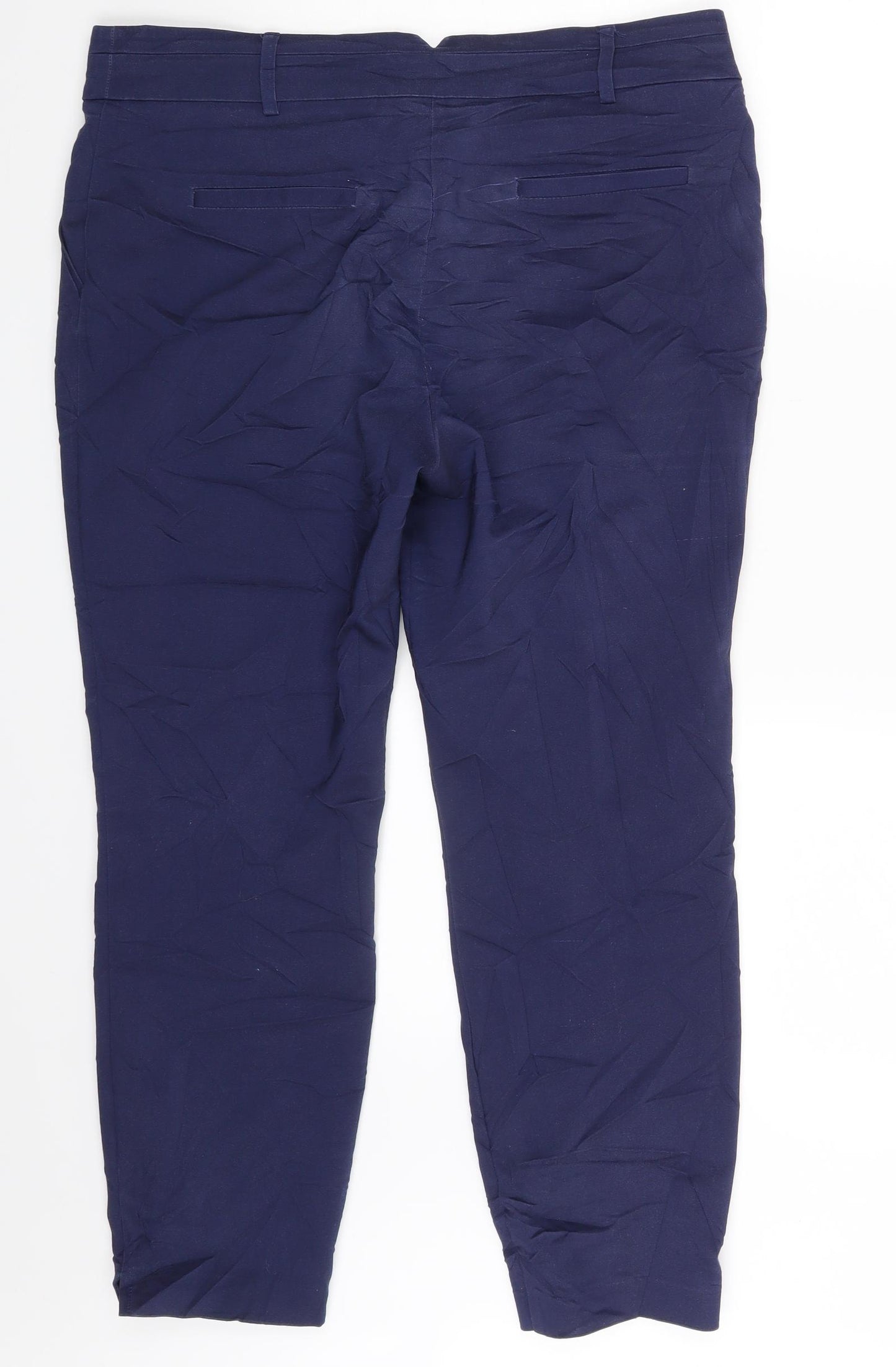 Papaya Womens Blue   Capri Trousers Size 14 L24 in