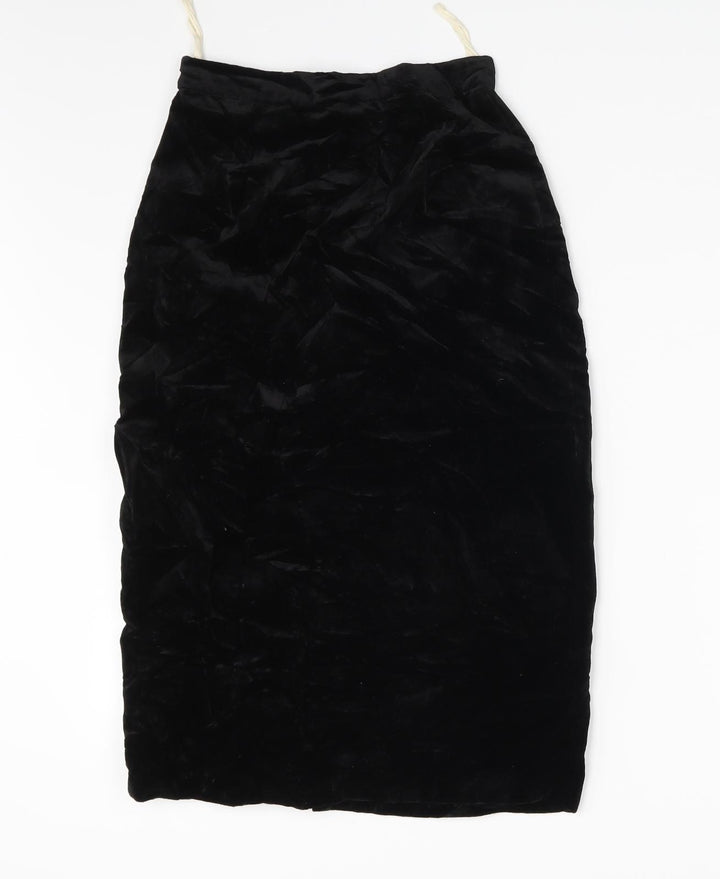 Preworn Womens Black A-Line Skirt One Size - Waist 20in