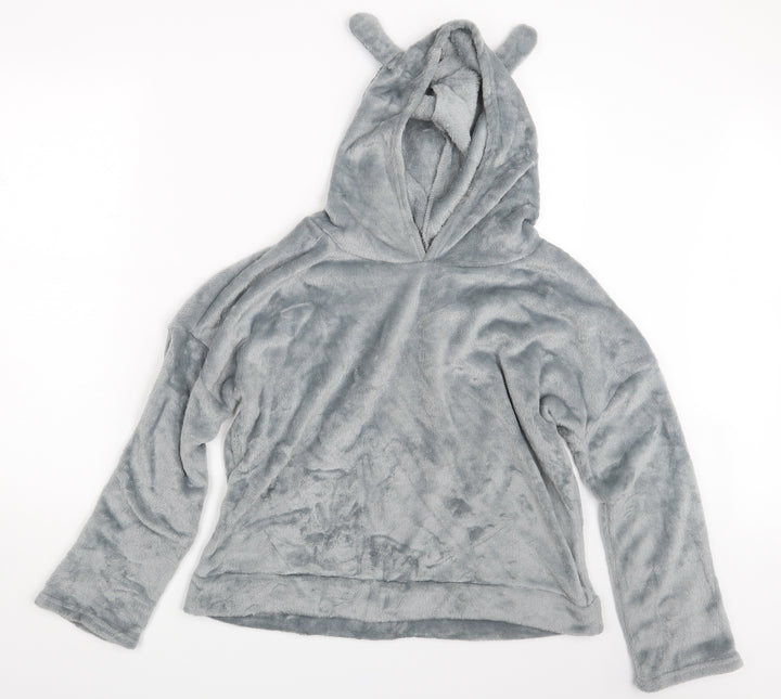 Preworn Womens Silver Pullover Hoodie Size M
