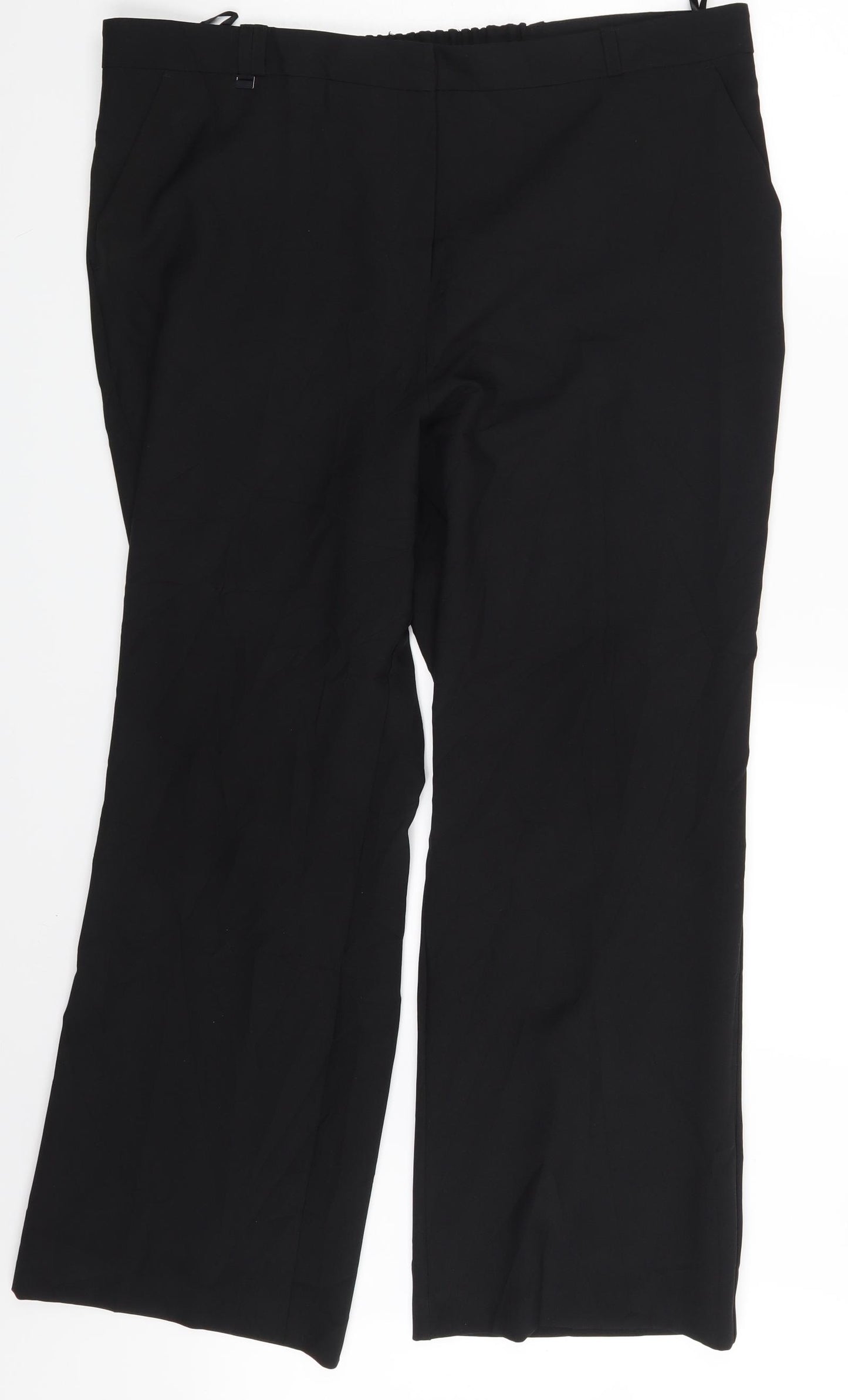 M&Co. Womens Black   Trousers  Size 18 L25 in