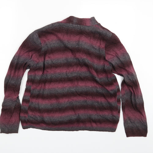 Nina Murati Womens Multicoloured Striped  Cardigan Jumper Size L