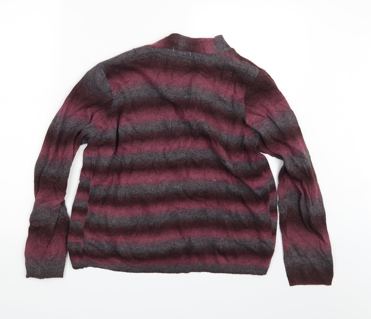 Nina Murati Womens Multicoloured Striped  Cardigan Jumper Size L