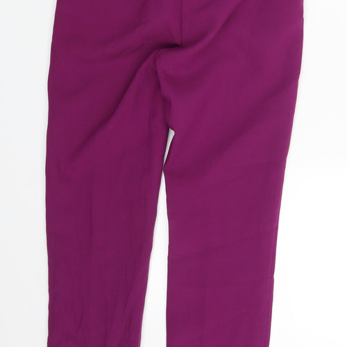 M&S Womens Purple Animal Print  Trousers  Size 6 L26 in
