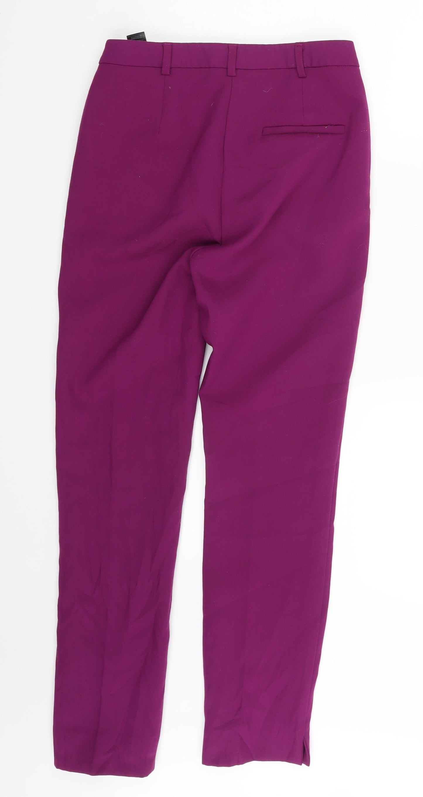 M&S Womens Purple Animal Print  Trousers  Size 6 L26 in