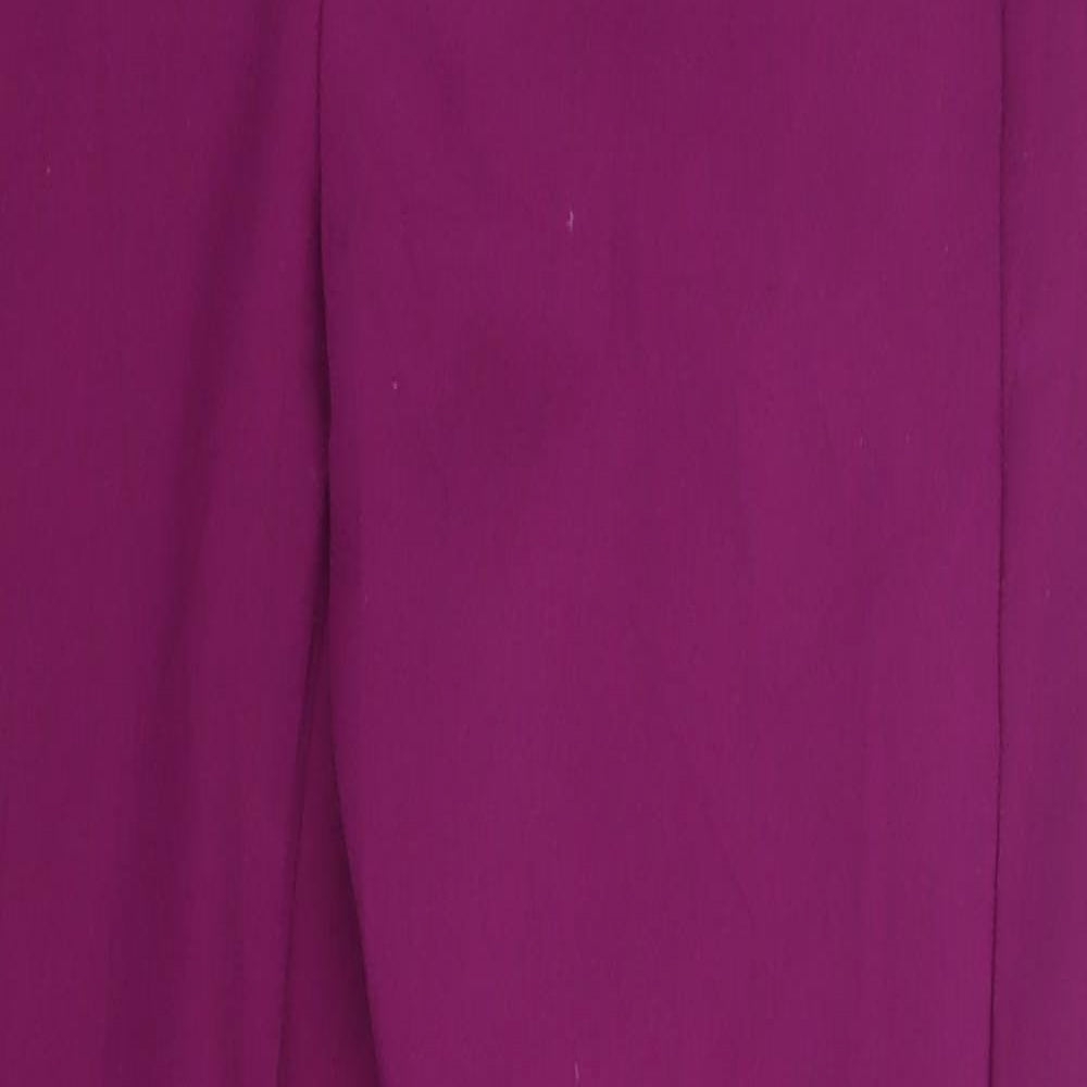 M&S Womens Purple Animal Print  Trousers  Size 6 L26 in