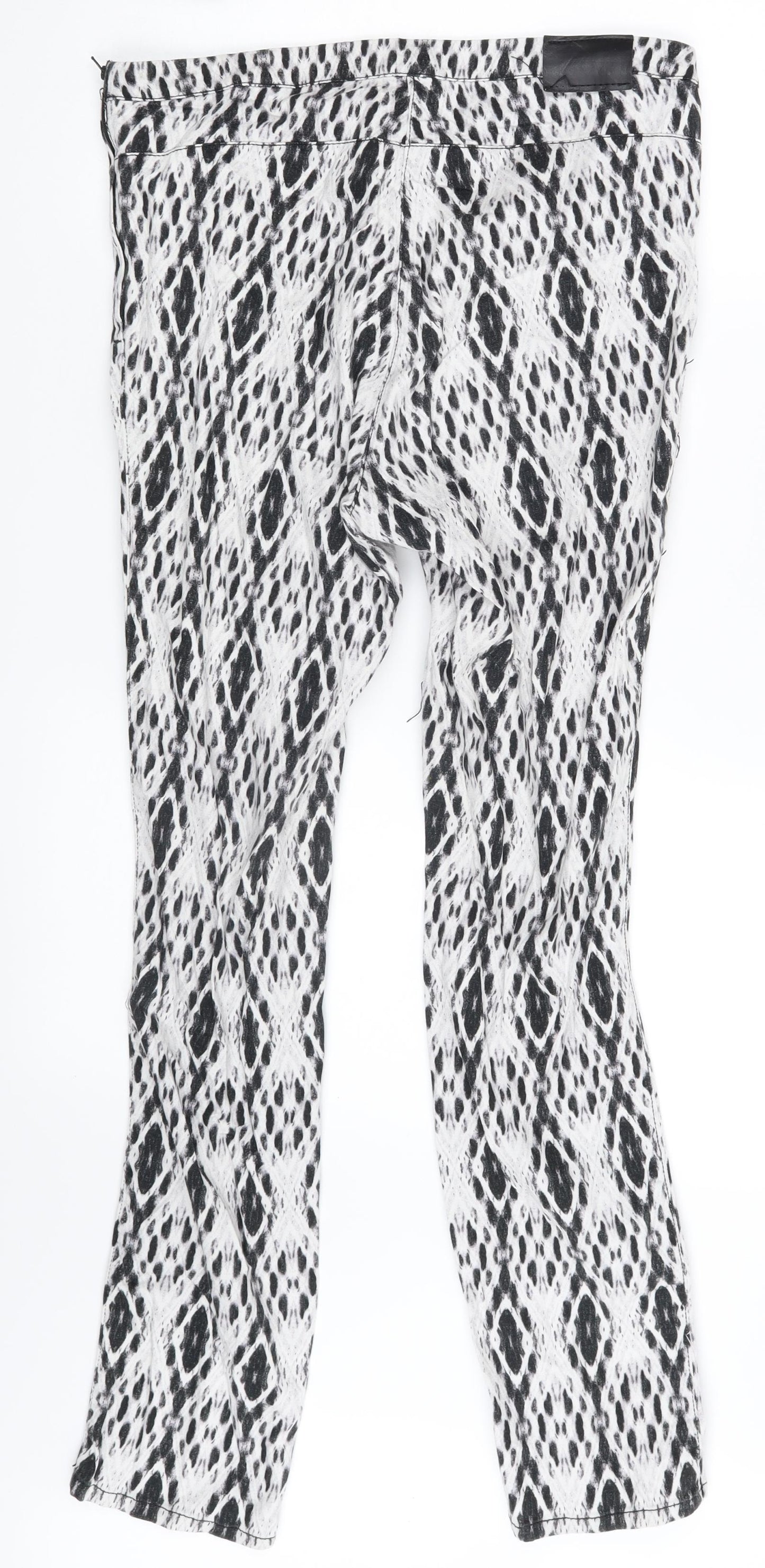 H&M Womens White Argyle/Diamond  Jegging Leggings Size 12 L27 in