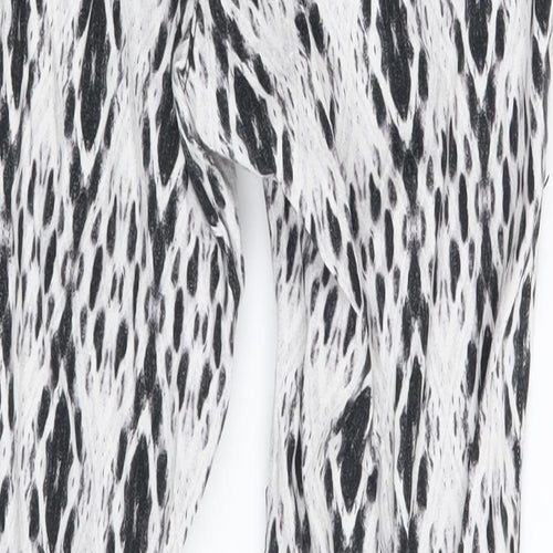 H&M Womens White Argyle/Diamond  Jegging Leggings Size 12 L27 in