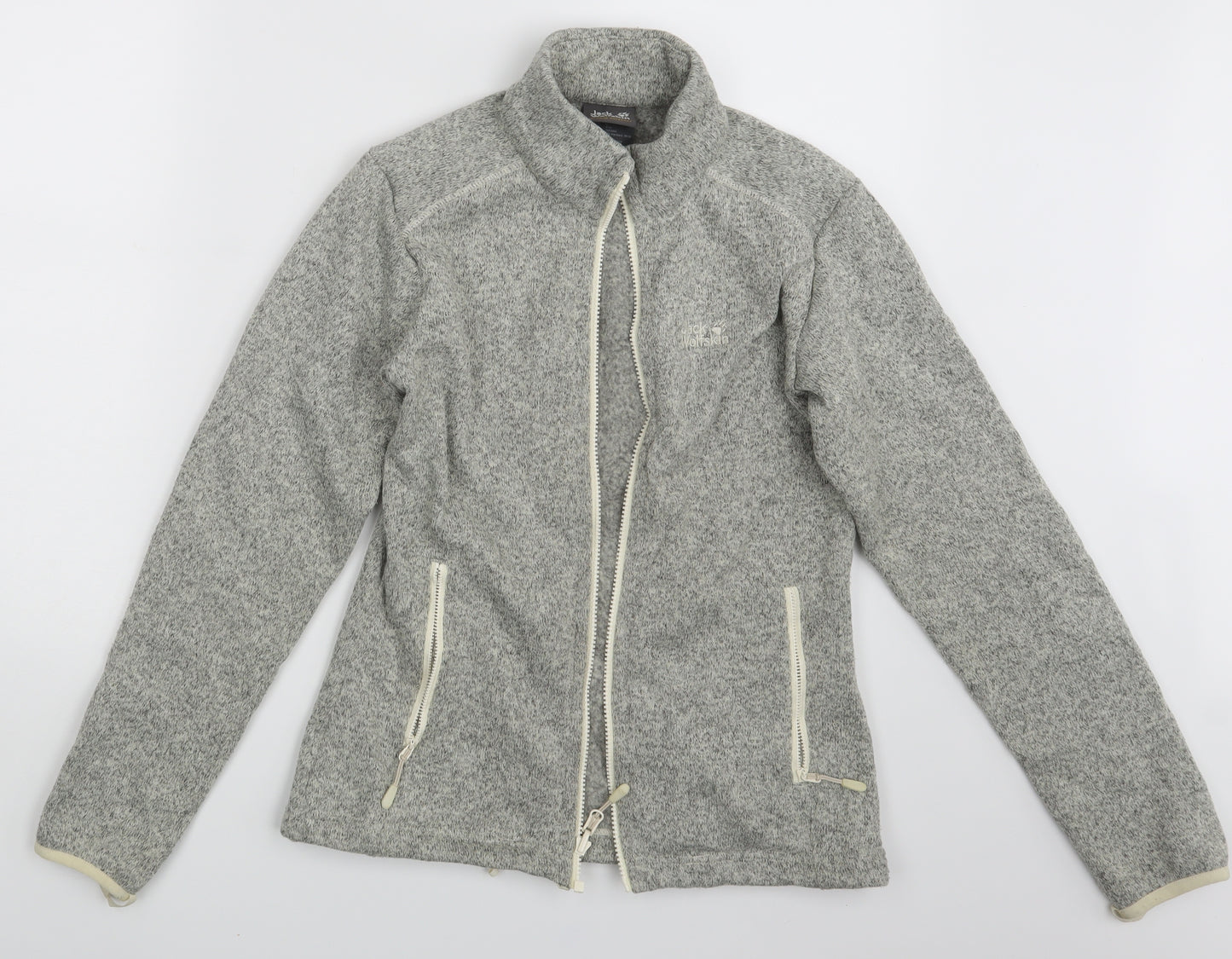 Jack Wolfskin Womens Grey   Full Zip Jumper Size S