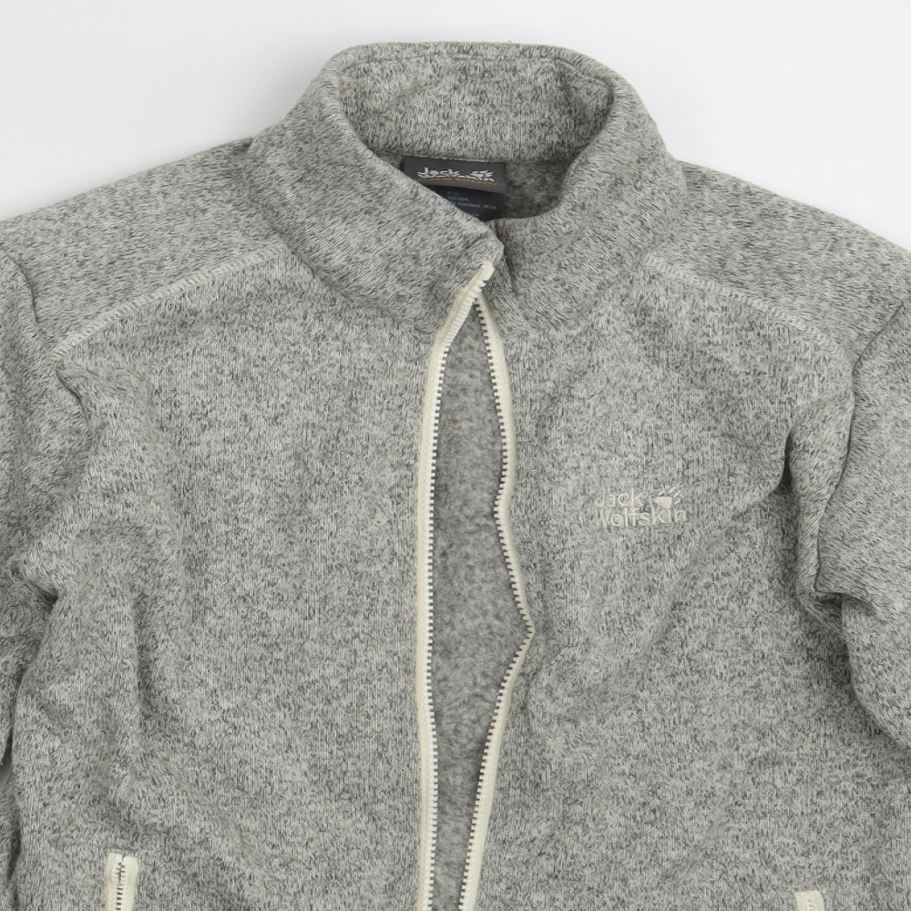 Jack Wolfskin Womens Grey   Full Zip Jumper Size S