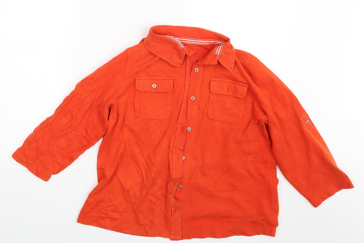 Lands' End Womens Orange   Cardigan Jumper Size 14