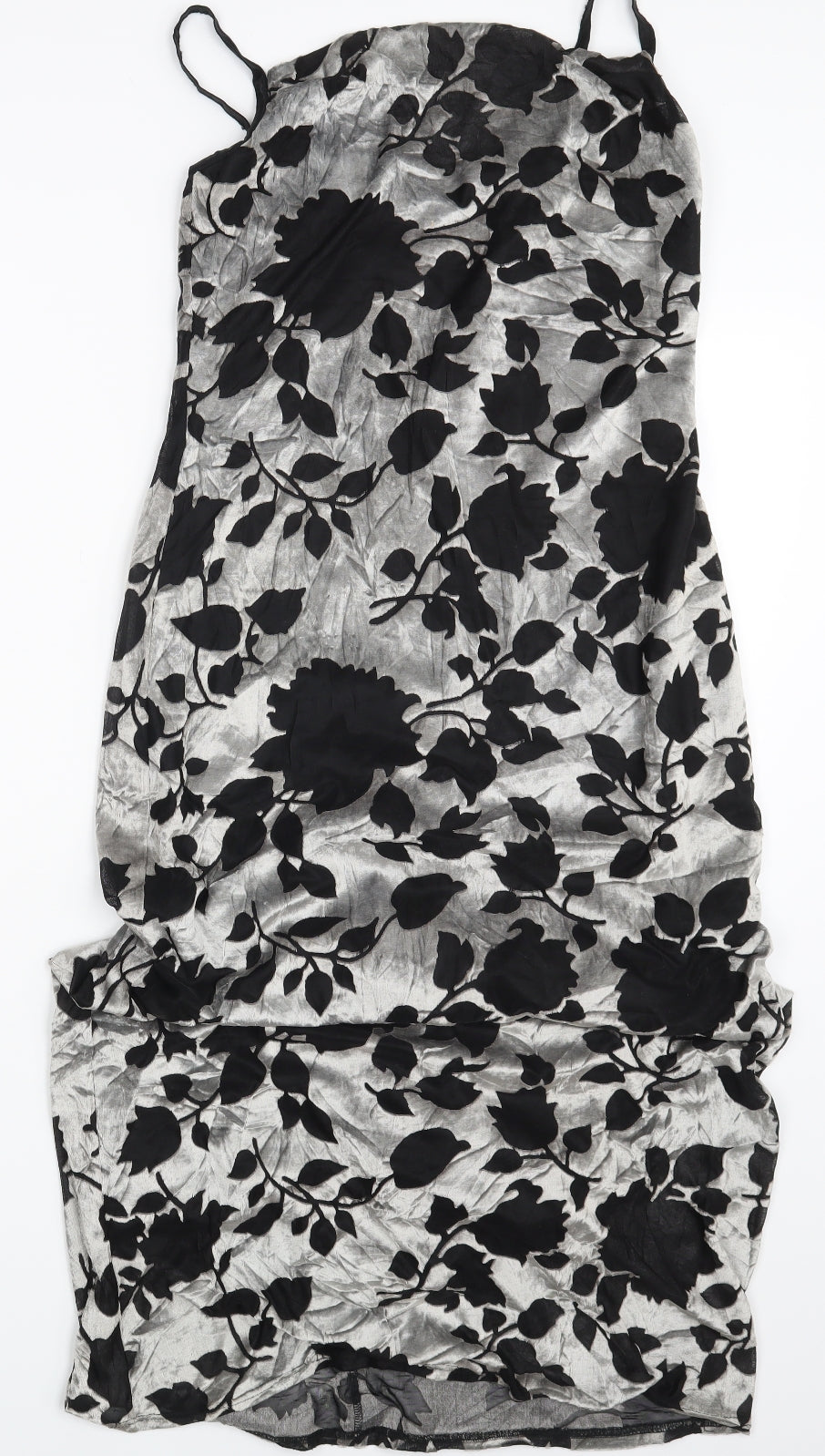 Louisa Calvino Womens Silver Floral  Fit & Flare  Size 12