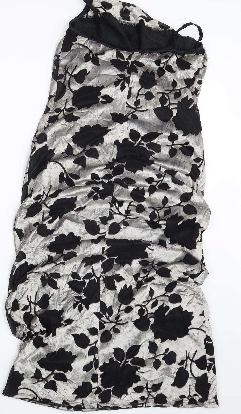 Louisa Calvino Womens Silver Floral  Fit & Flare  Size 12