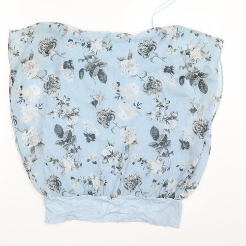 Select Womens Blue Floral  Basic Blouse Size 12