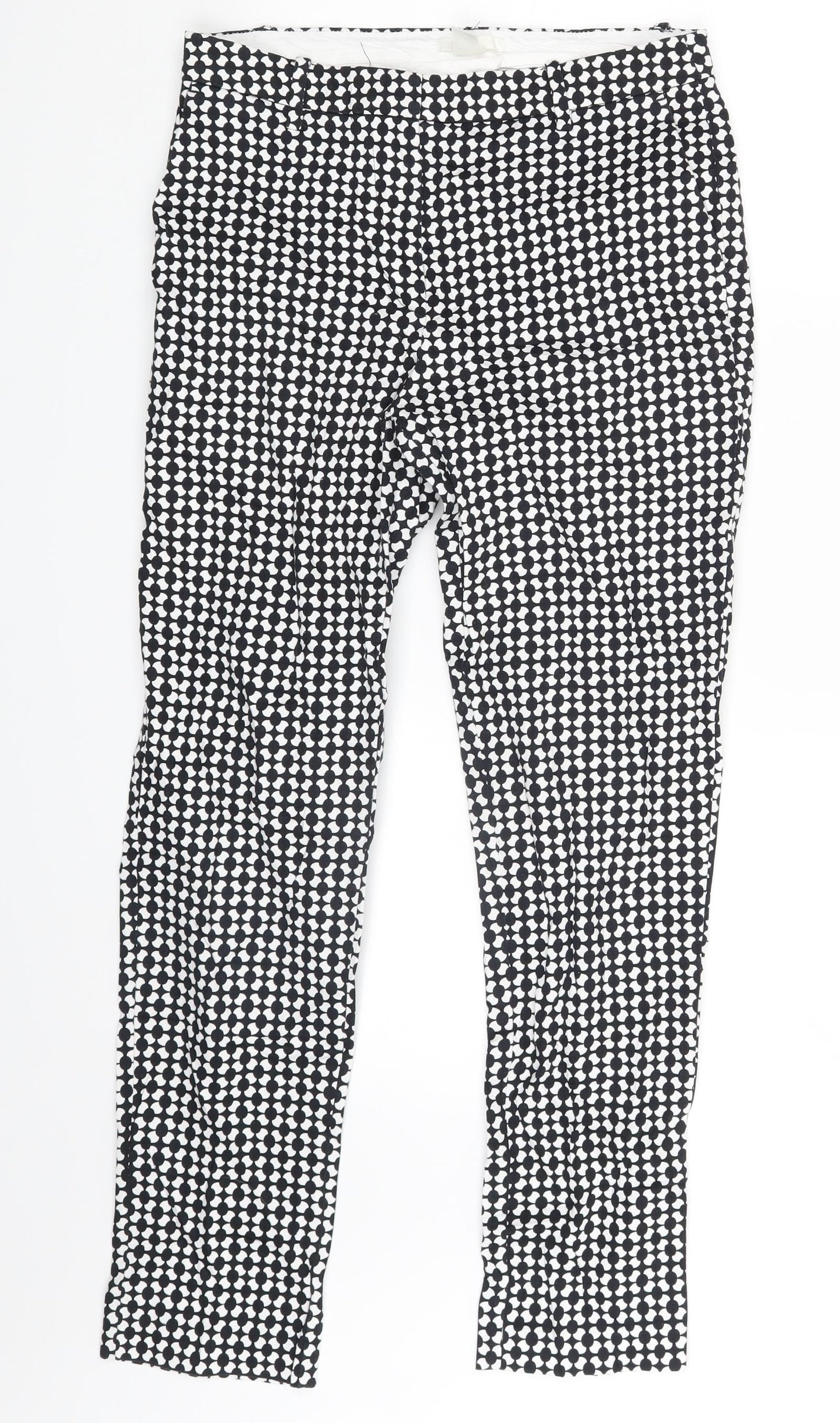 H&M Womens Black Polka Dot  Jegging Leggings Size 8 L25 in