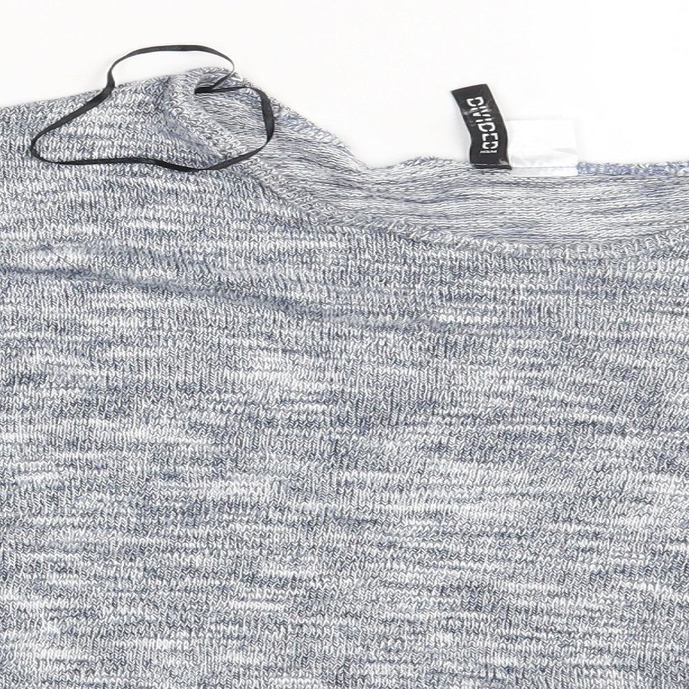 Divided Womens Grey Floral  Pullover Jumper Size XS