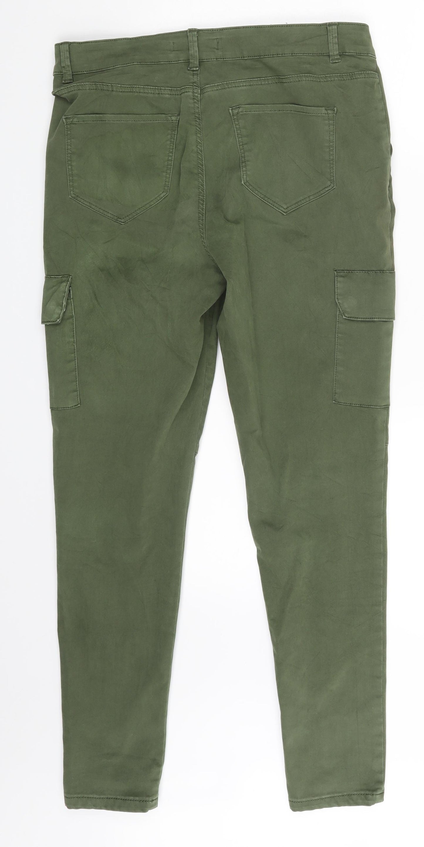 Denim & Co. Womens Green  Denim Skinny Jeans Size 14 L26 in