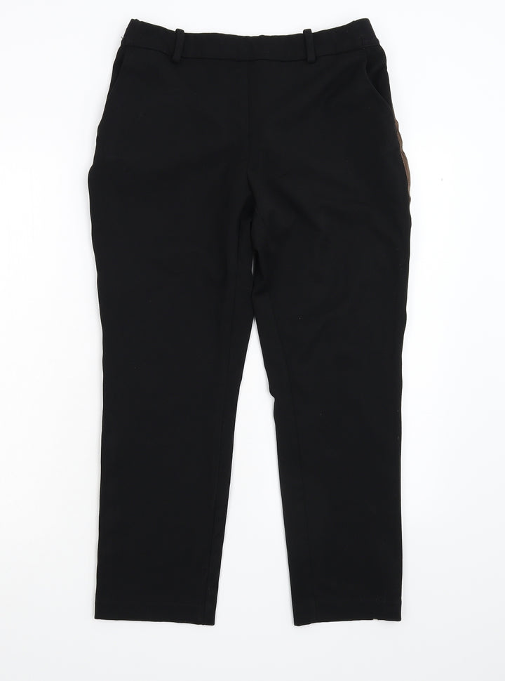 H&M Womens Black Trousers Size 14 L29 in